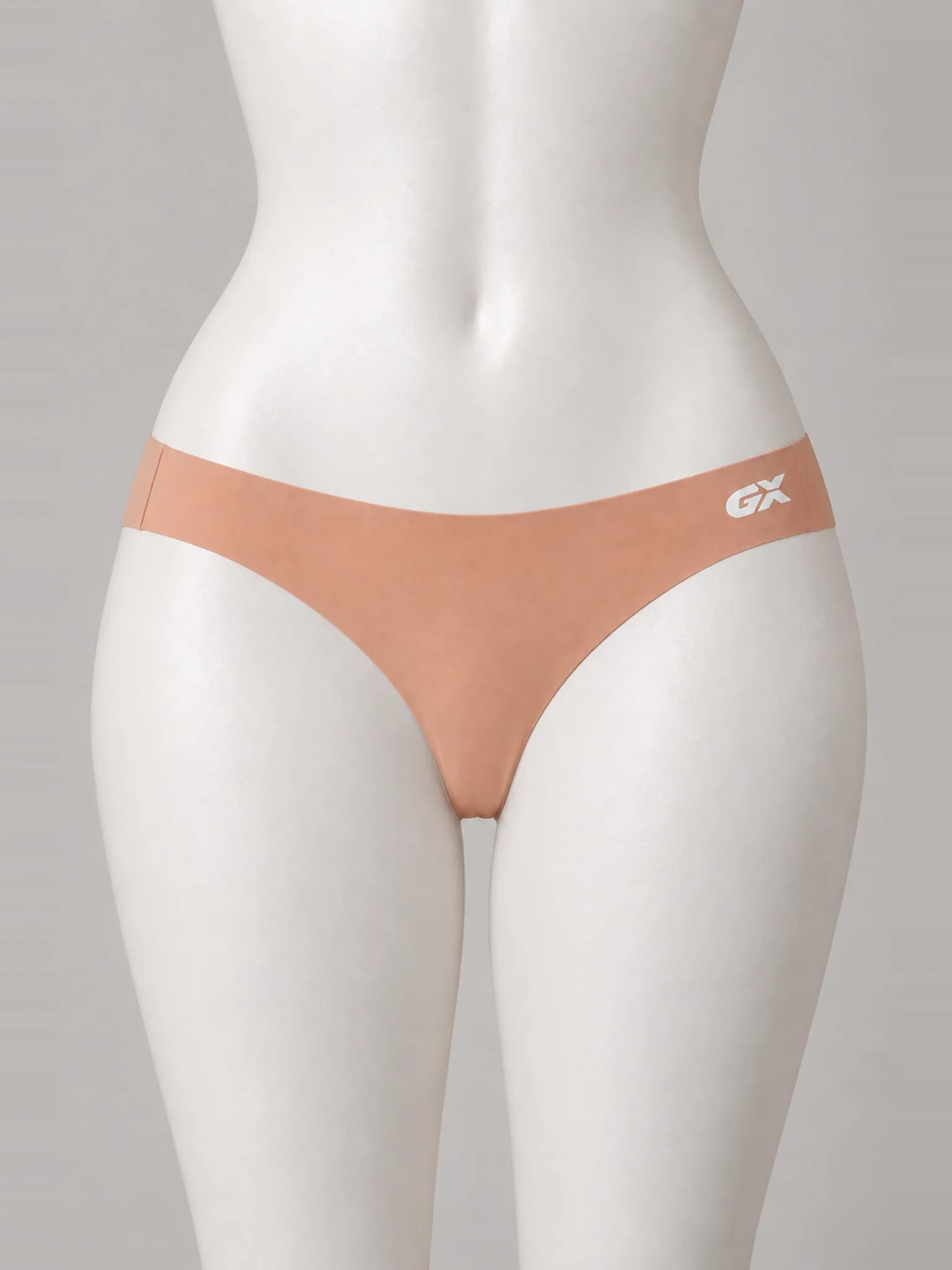 Seamless V-Waist Thong in Dark Beige
