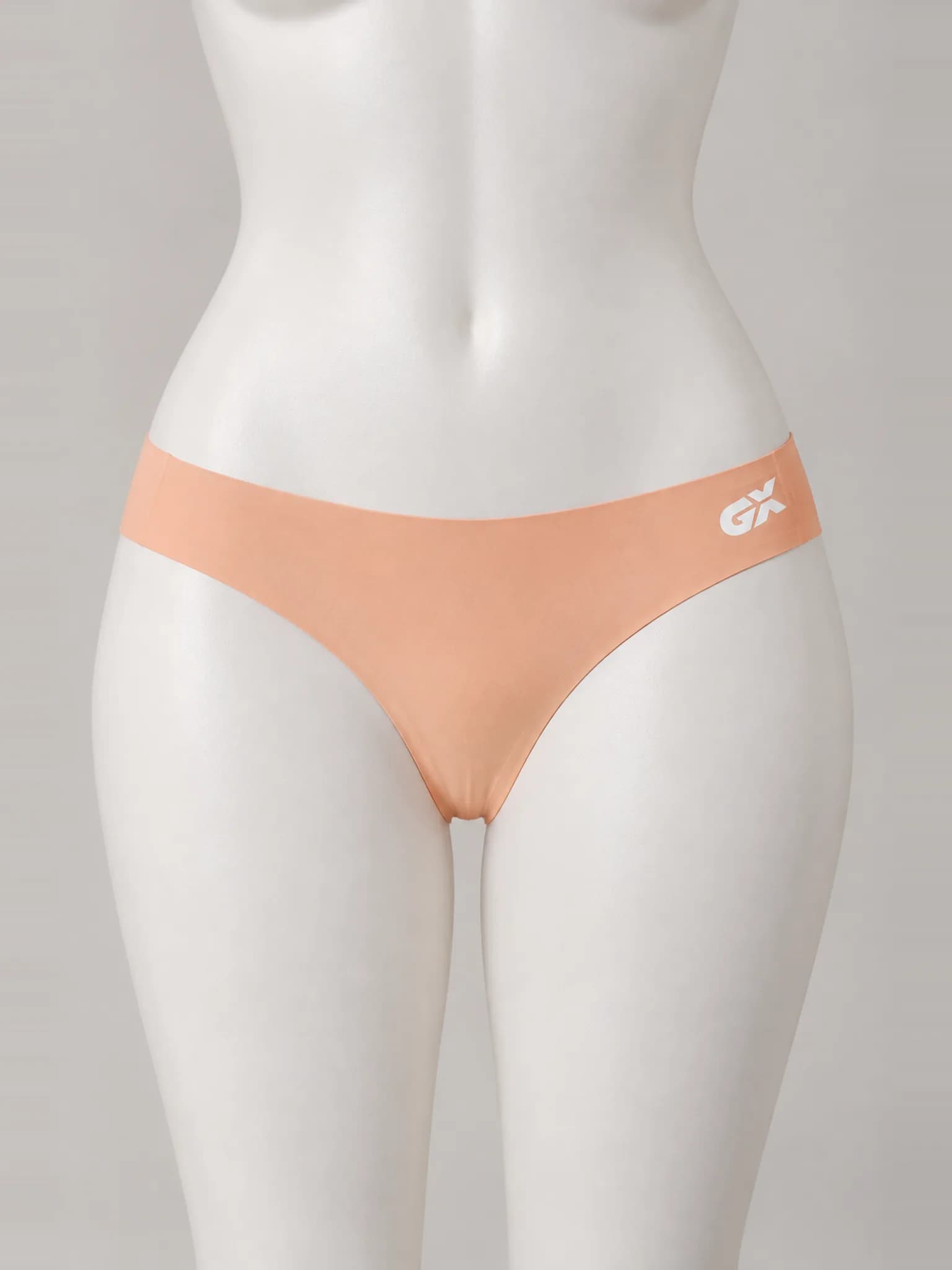 Seamless V-Waist Thong in Light Beige