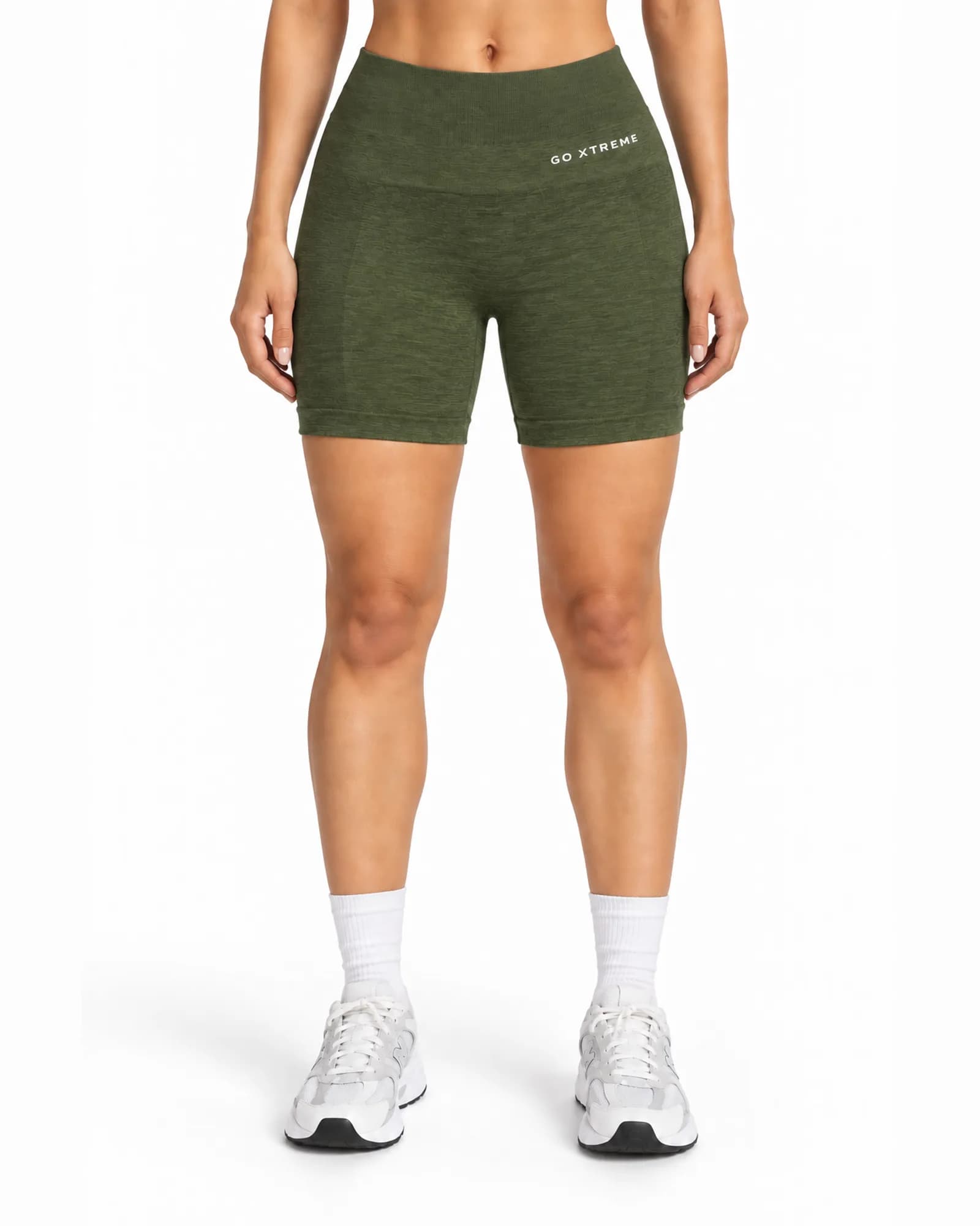 Sculpt Biker Shorts in Army Green