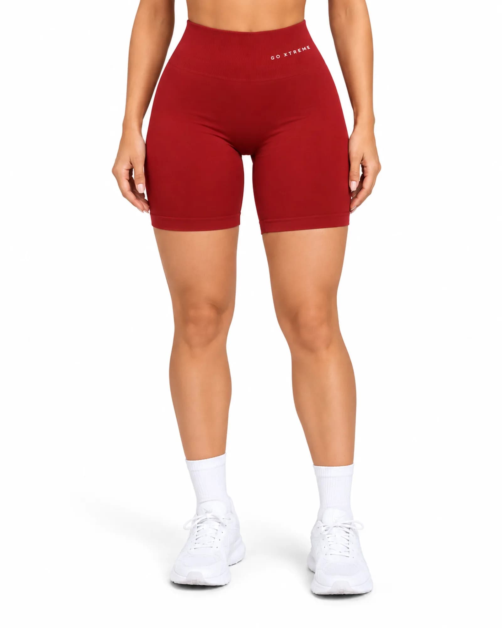 Sculpt Biker Shorts in Maroon