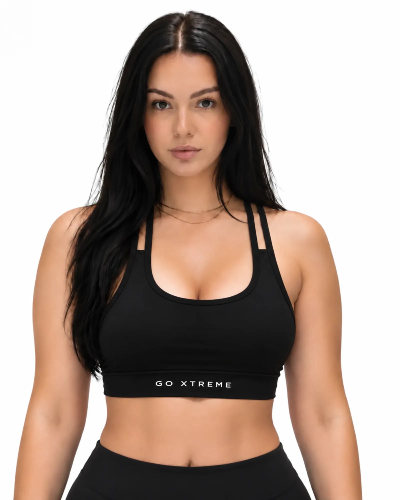 Sculpt Cross-Back Sports Crop in Black