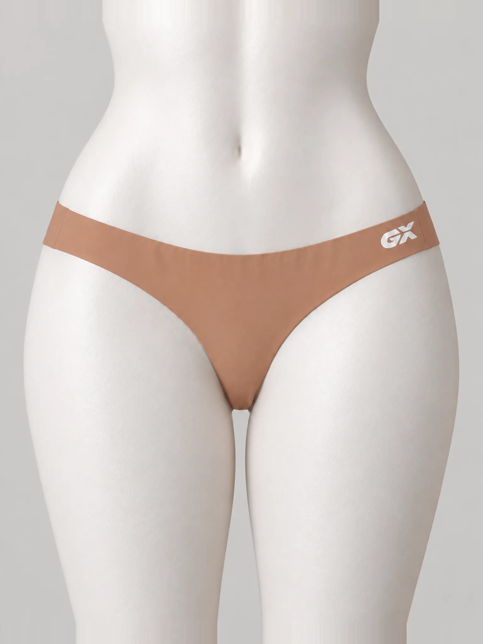 Seamless V-Waist Bikini Brief in Beige