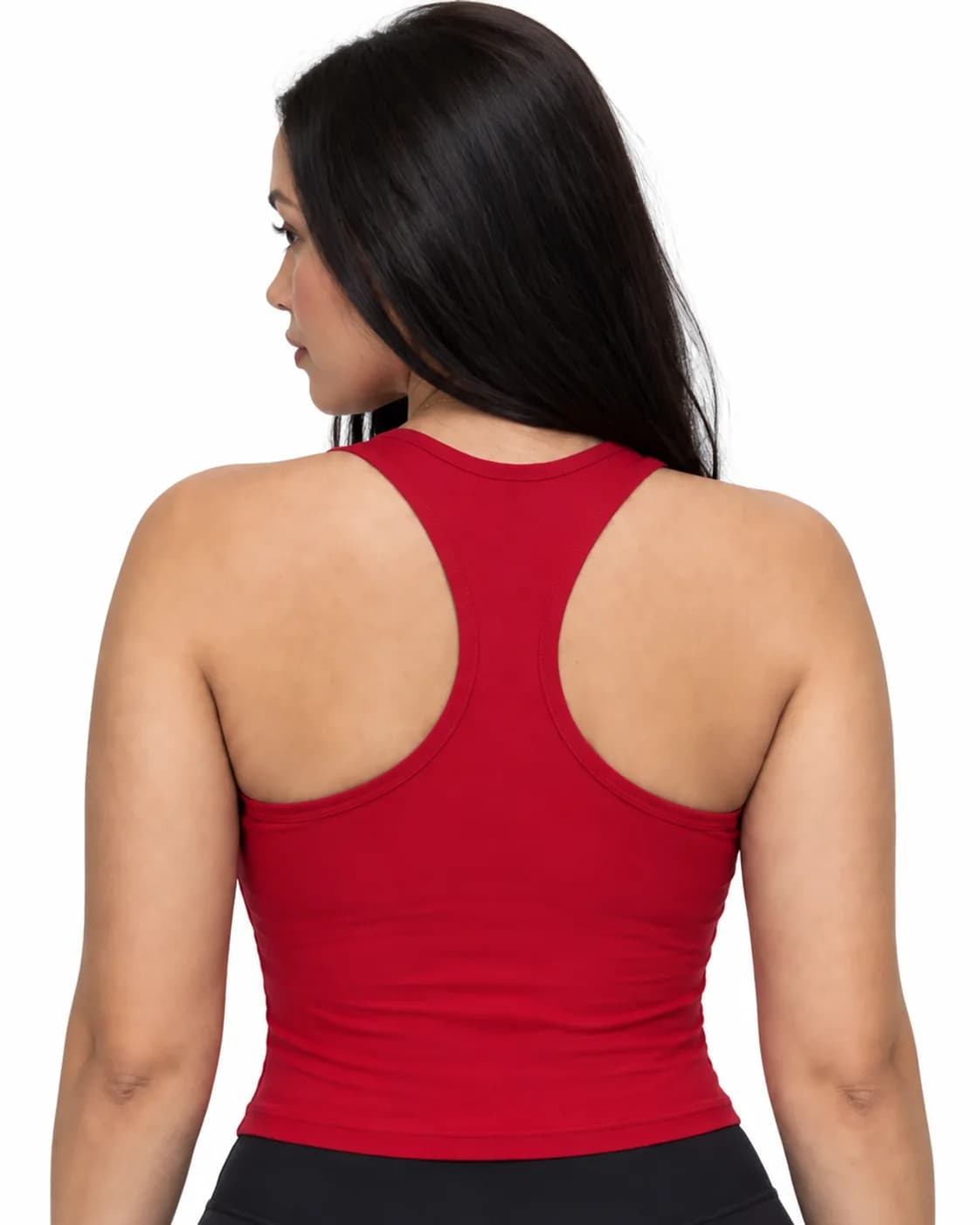 Aura Tank in Fuchsia Pink, back view – GX women's tanks